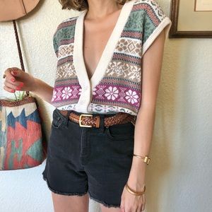Vintage 90s Sweater Knit Vest